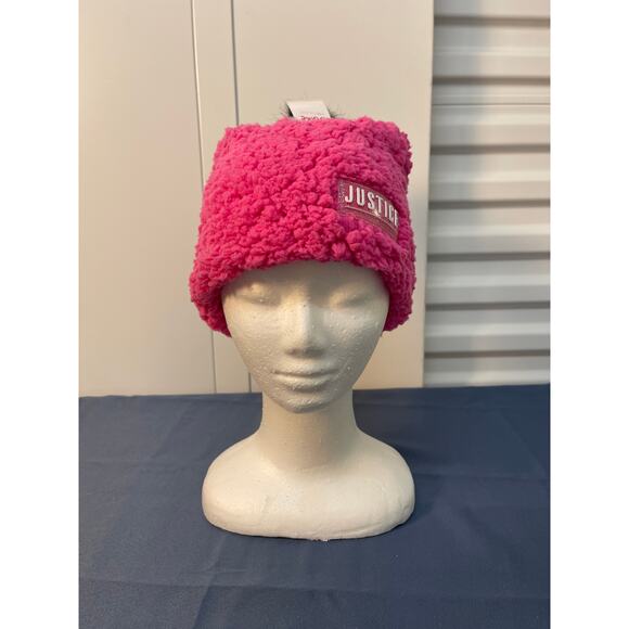 Justice Faux Fur Beanie Color Pink One Size Pre-Owned - Picture 1 of 11